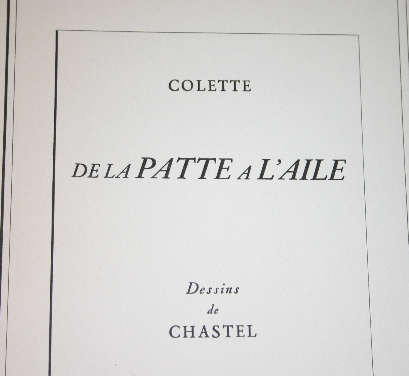 De la patte à l'aile